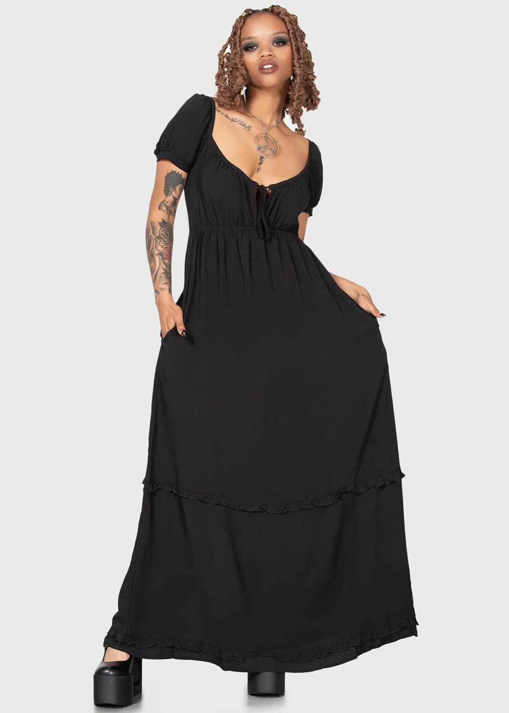 Killstar Heath Maxi Dress Black