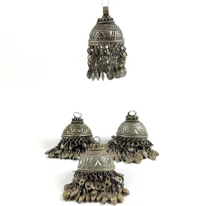 Large vintage Afghan bridal pendant for decoration, jewelry making or hair jewelry