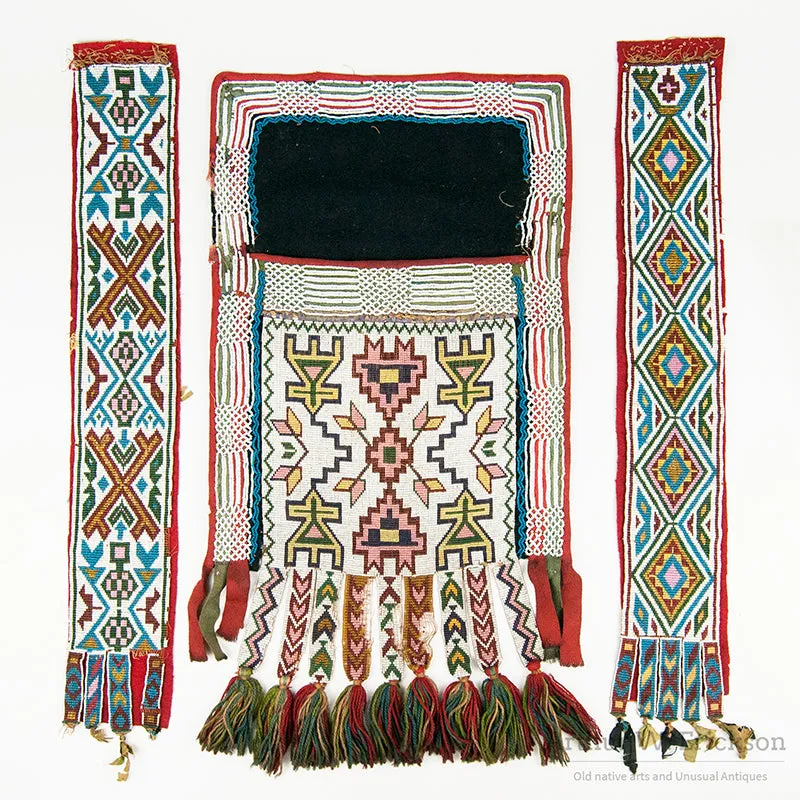 Late 19th Century Chippewa Bandolier Bag Parts