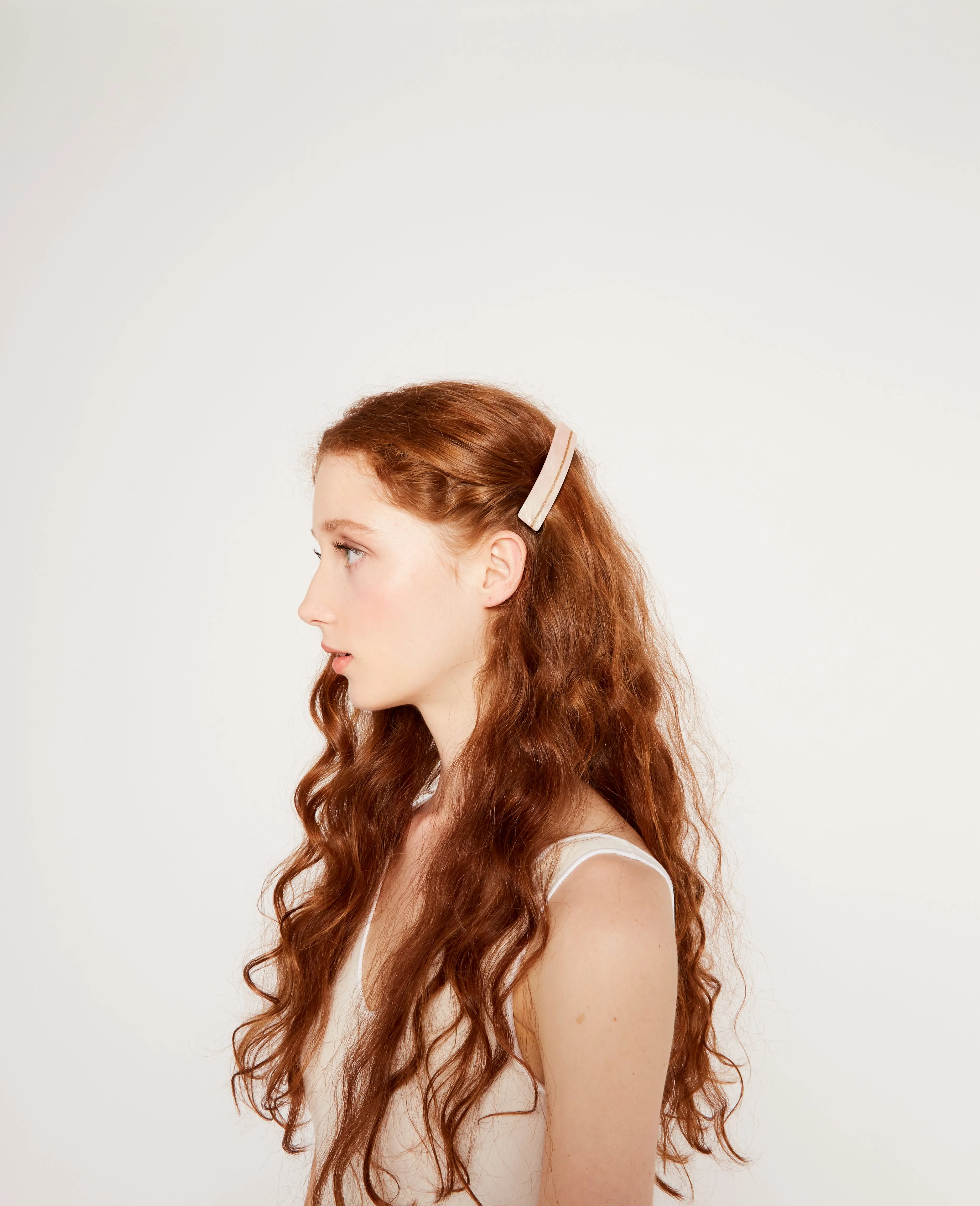 Lena striped barrette in pink