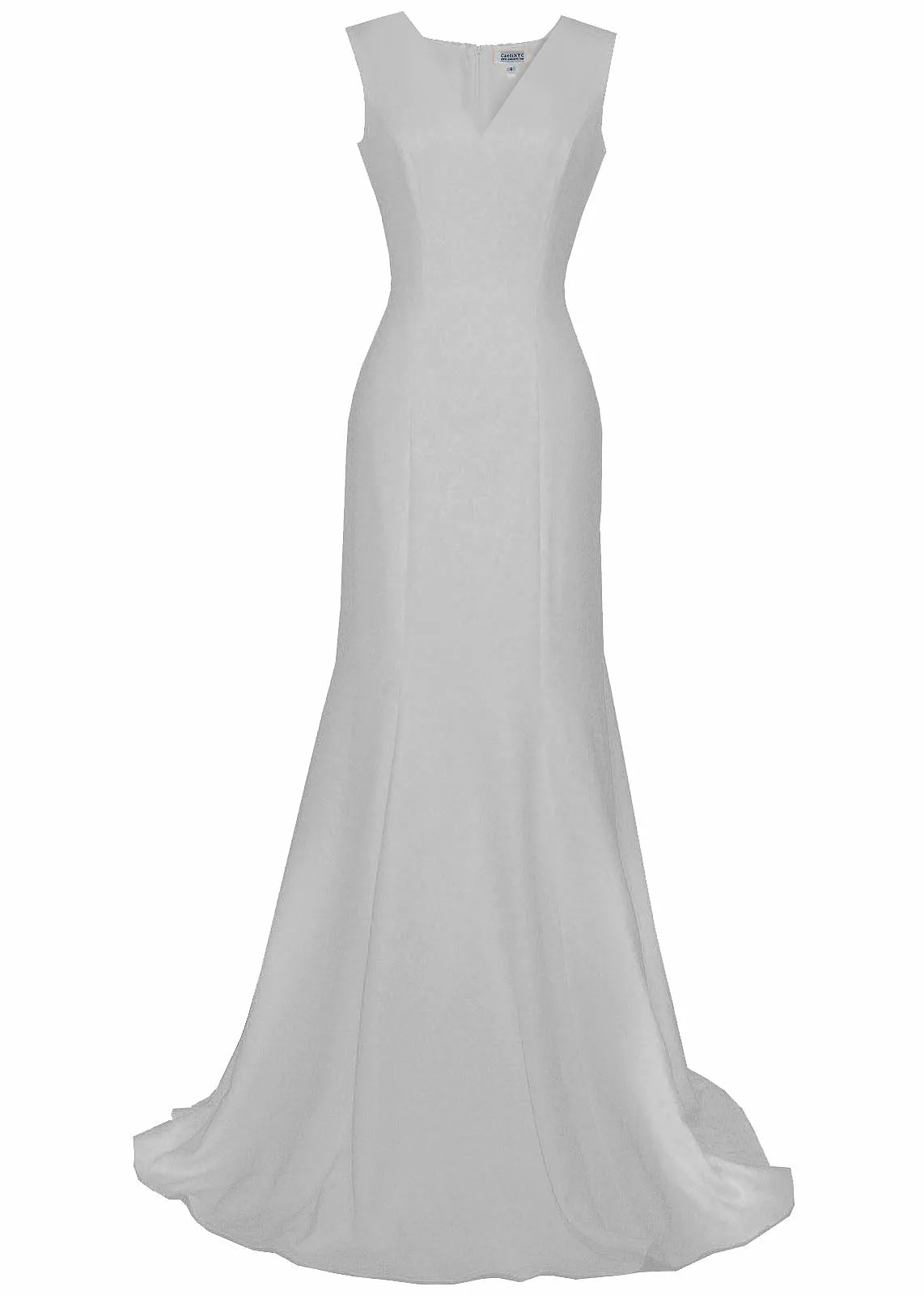 Lisbon V-Neck Gown Minimalist Highly Tailored