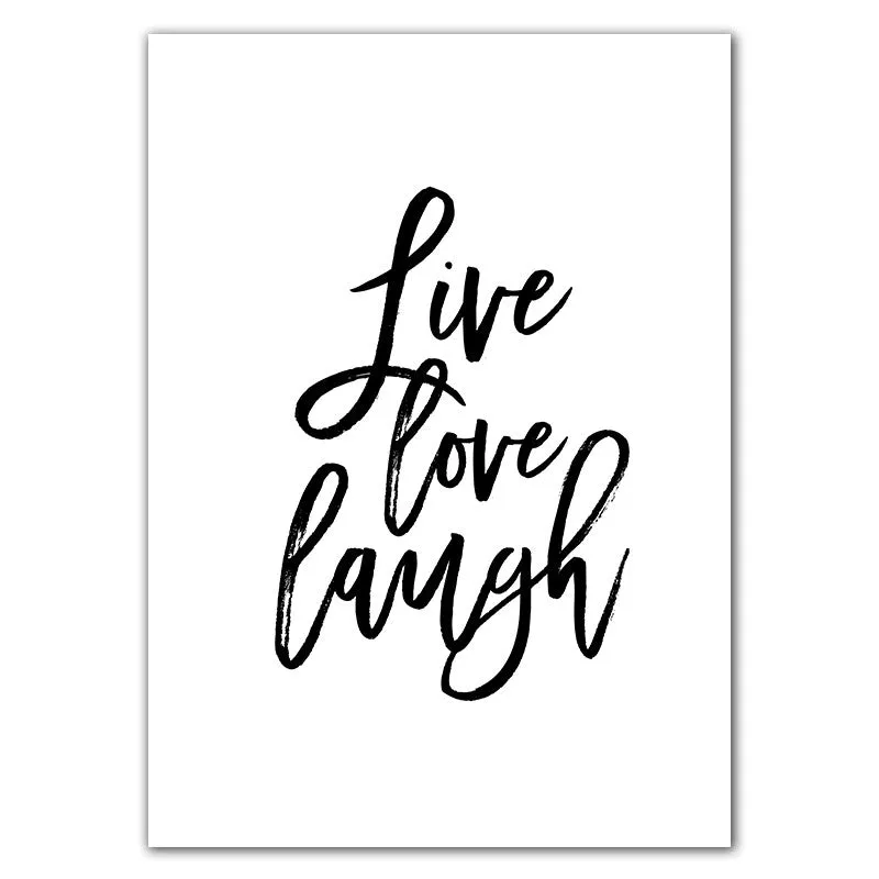 Live Love Laugh Inspiring Quotes Wall Art