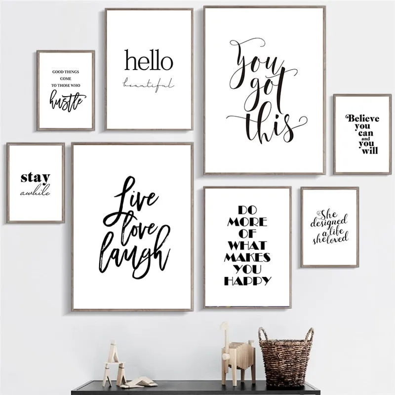 Live Love Laugh Inspiring Quotes Wall Art