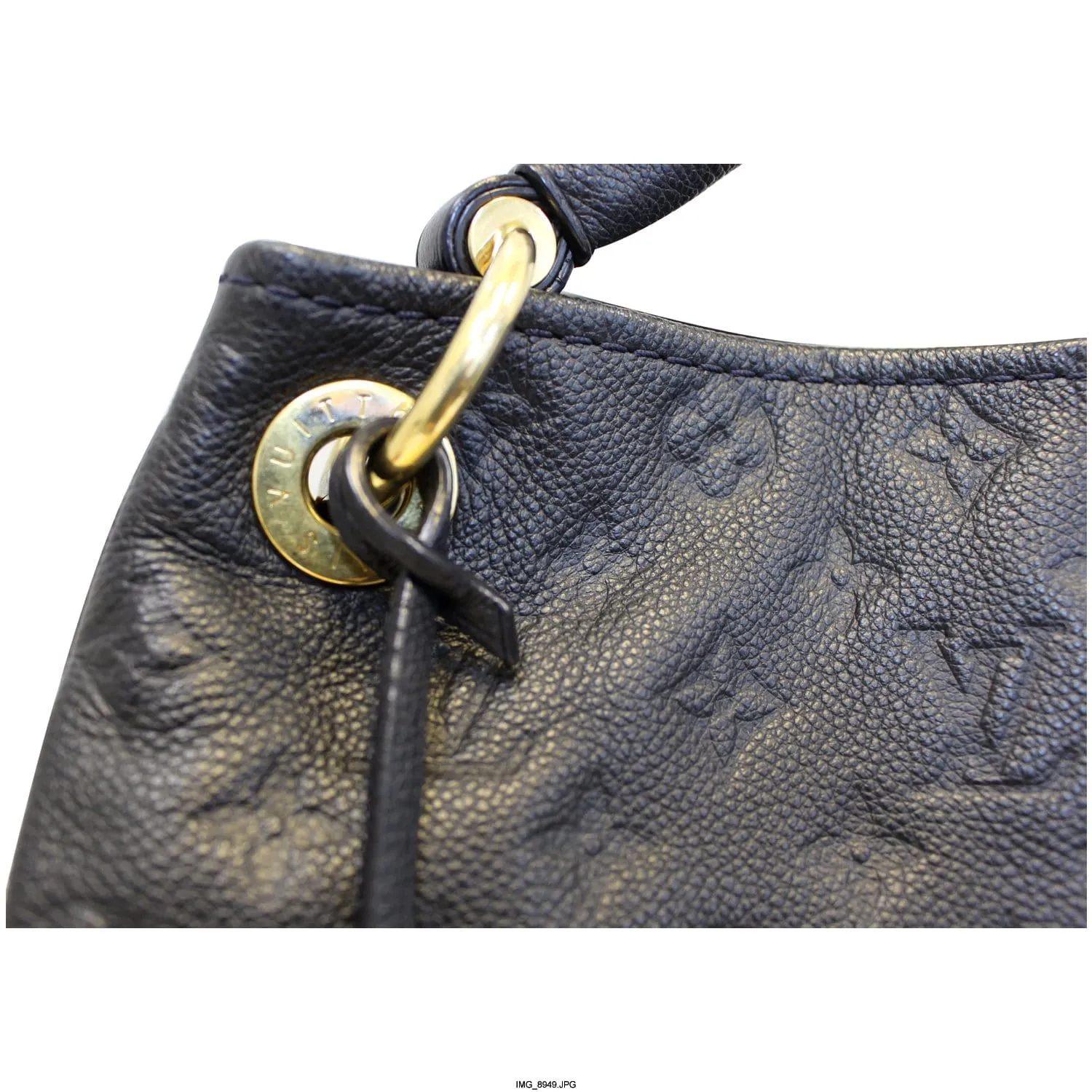 LOUIS VUITTON Artsy MM Blue Empreinte Infini Monogram Shoulder Bag