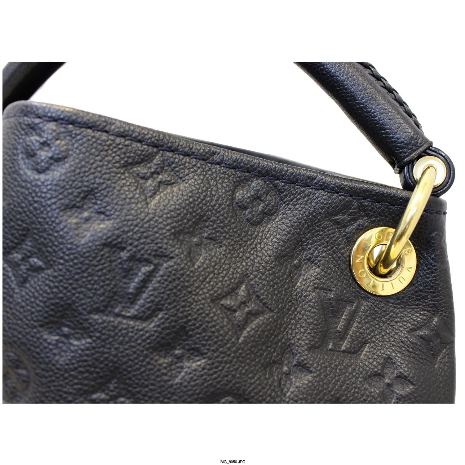 LOUIS VUITTON Artsy MM Blue Empreinte Infini Monogram Shoulder Bag