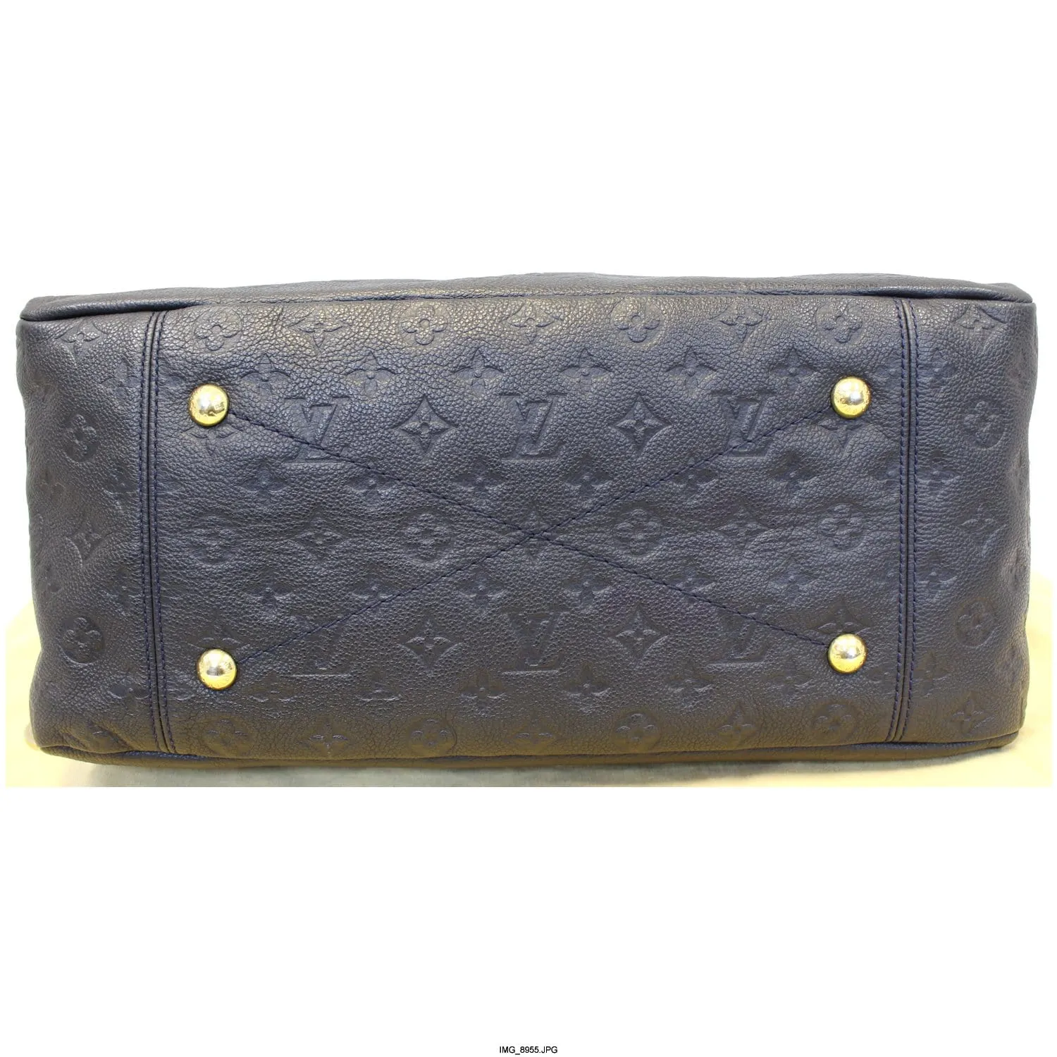 LOUIS VUITTON Artsy MM Blue Empreinte Infini Monogram Shoulder Bag