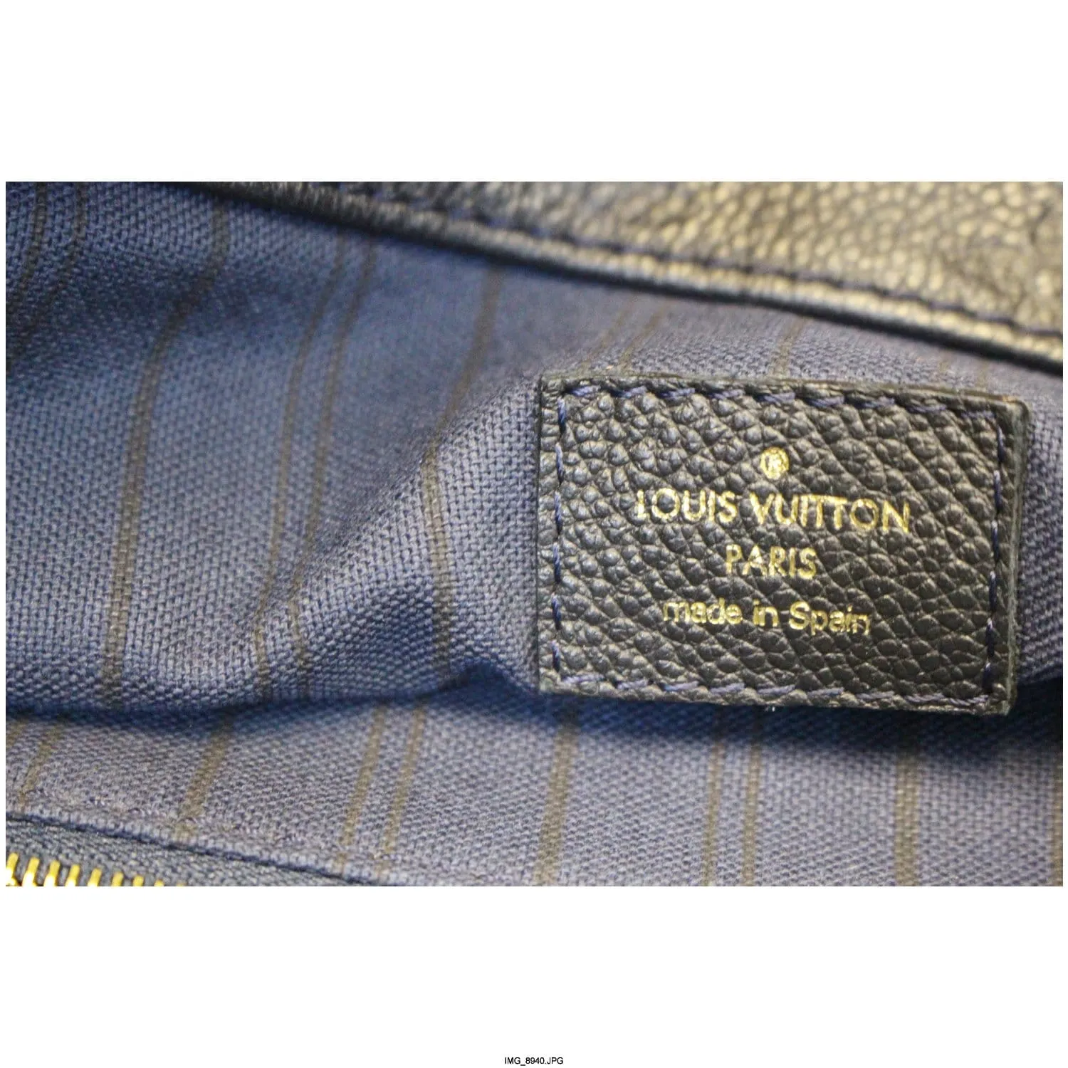 LOUIS VUITTON Artsy MM Blue Empreinte Infini Monogram Shoulder Bag