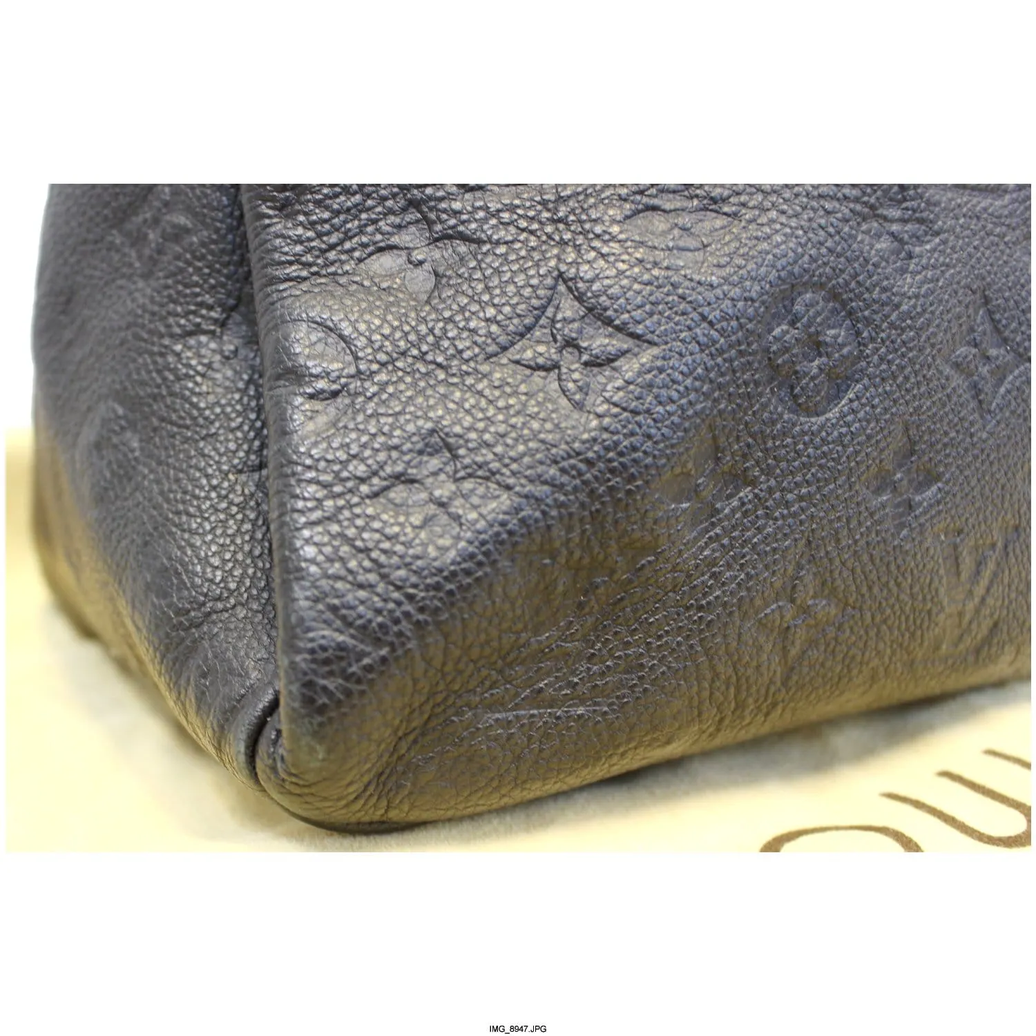 LOUIS VUITTON Artsy MM Blue Empreinte Infini Monogram Shoulder Bag