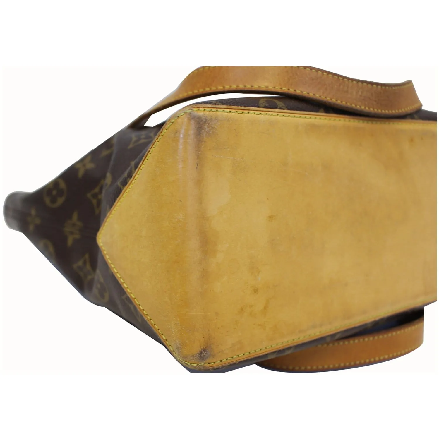 LOUIS VUITTON Cabas Piano Monogram Canvas Shoulder Bag Brown