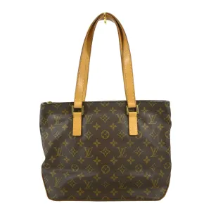 LOUIS VUITTON Cabas Piano Monogram Canvas Shoulder Bag Brown