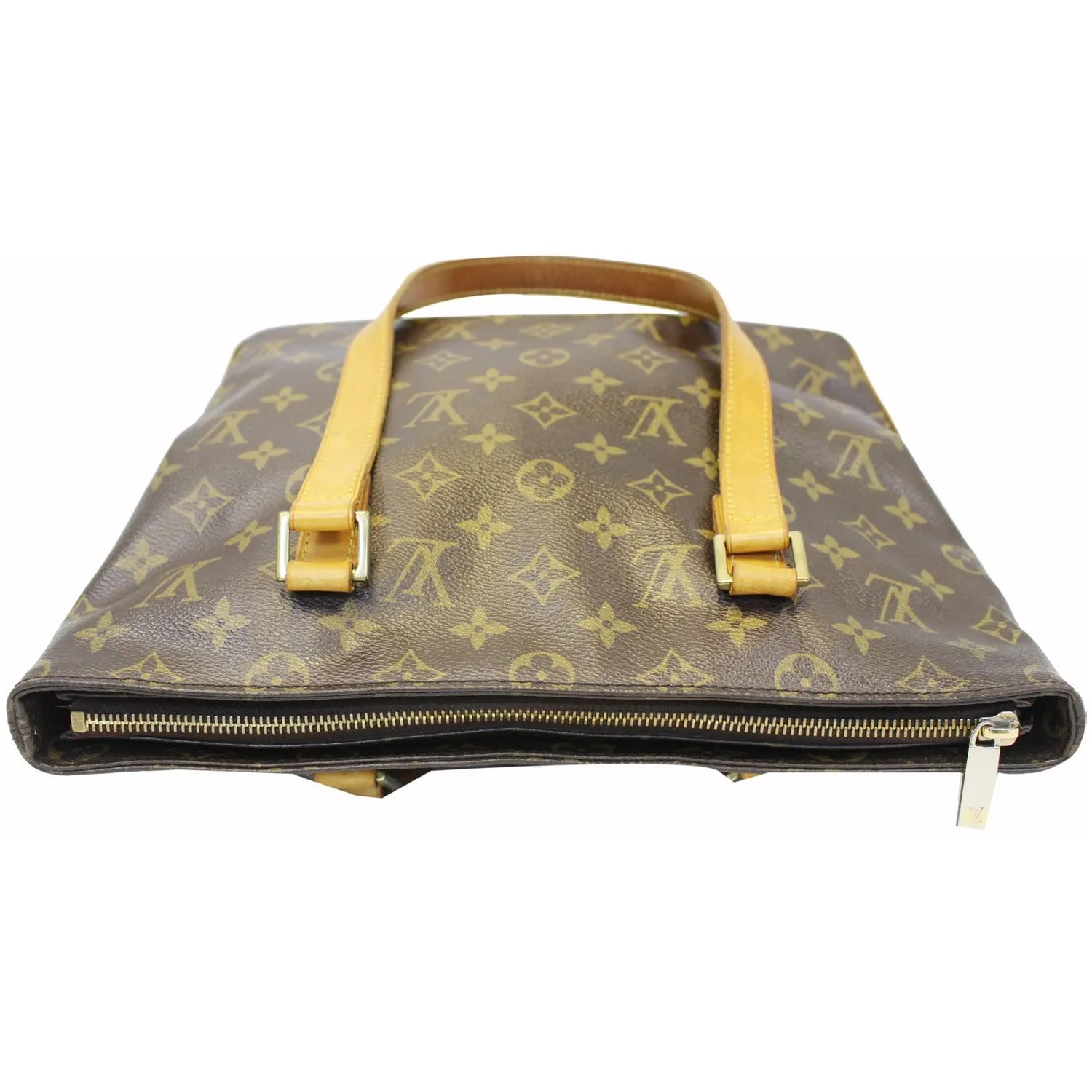 LOUIS VUITTON Cabas Piano Monogram Canvas Shoulder Bag Brown