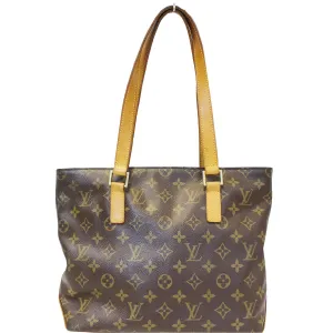 LOUIS VUITTON Cabas Piano Monogram Canvas Shoulder Bag Brown