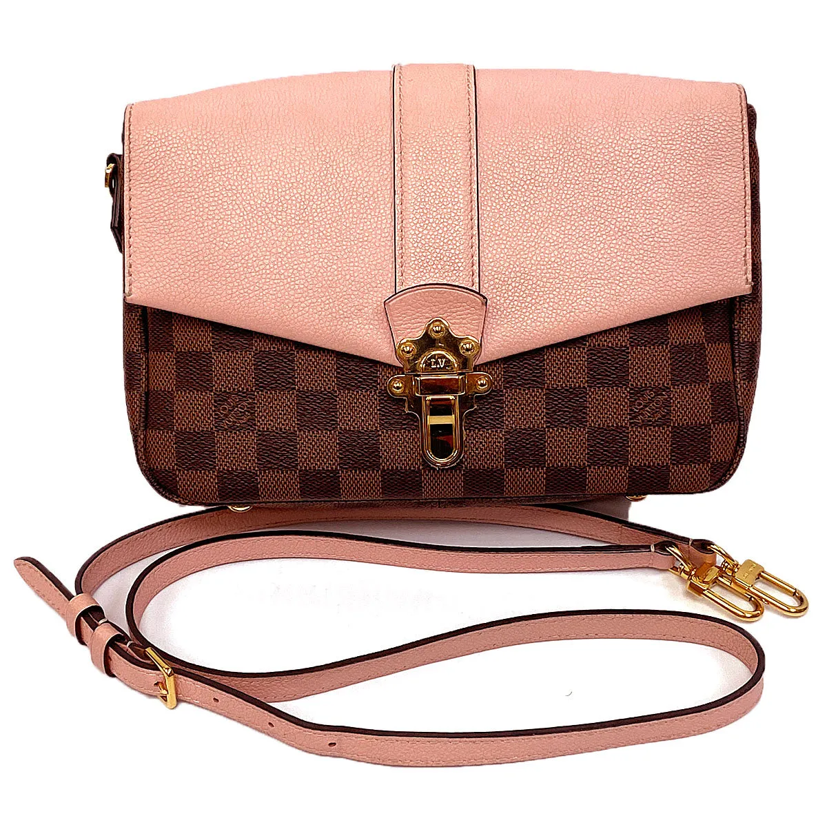 Louis Vuitton Clapton Damier Ebene Magnolia Crossbody