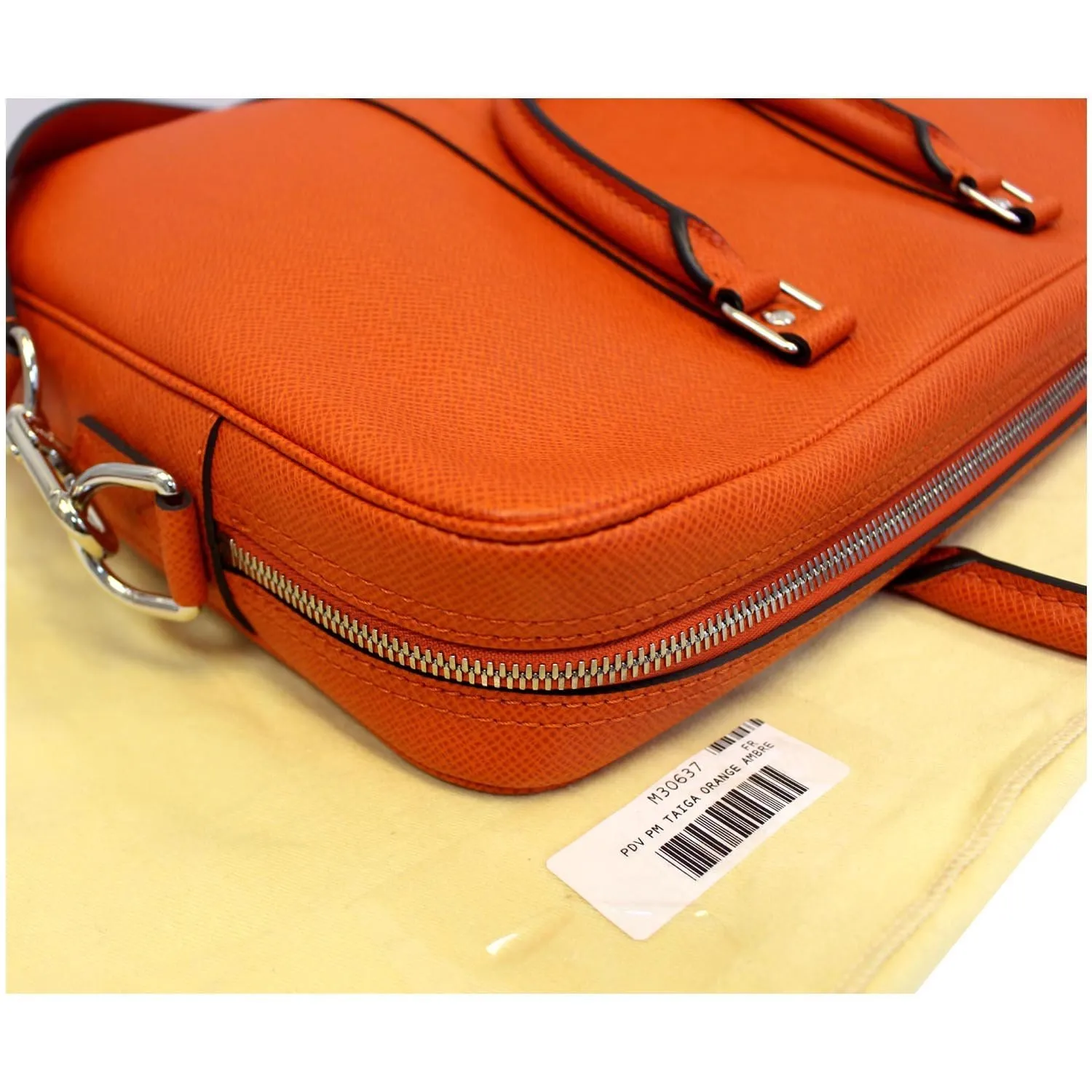 LOUIS VUITTON Porte-Documents Voyage PM Briefcase Taiga Leather Orange