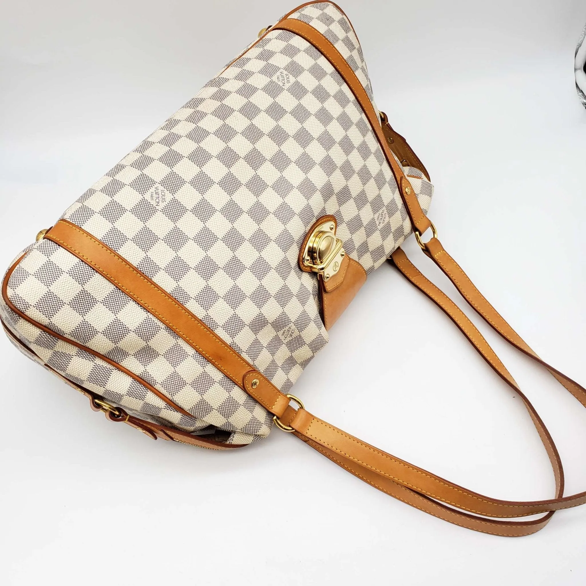 Louis Vuitton  Stresa GM White Damier Azur Shoulder Bag