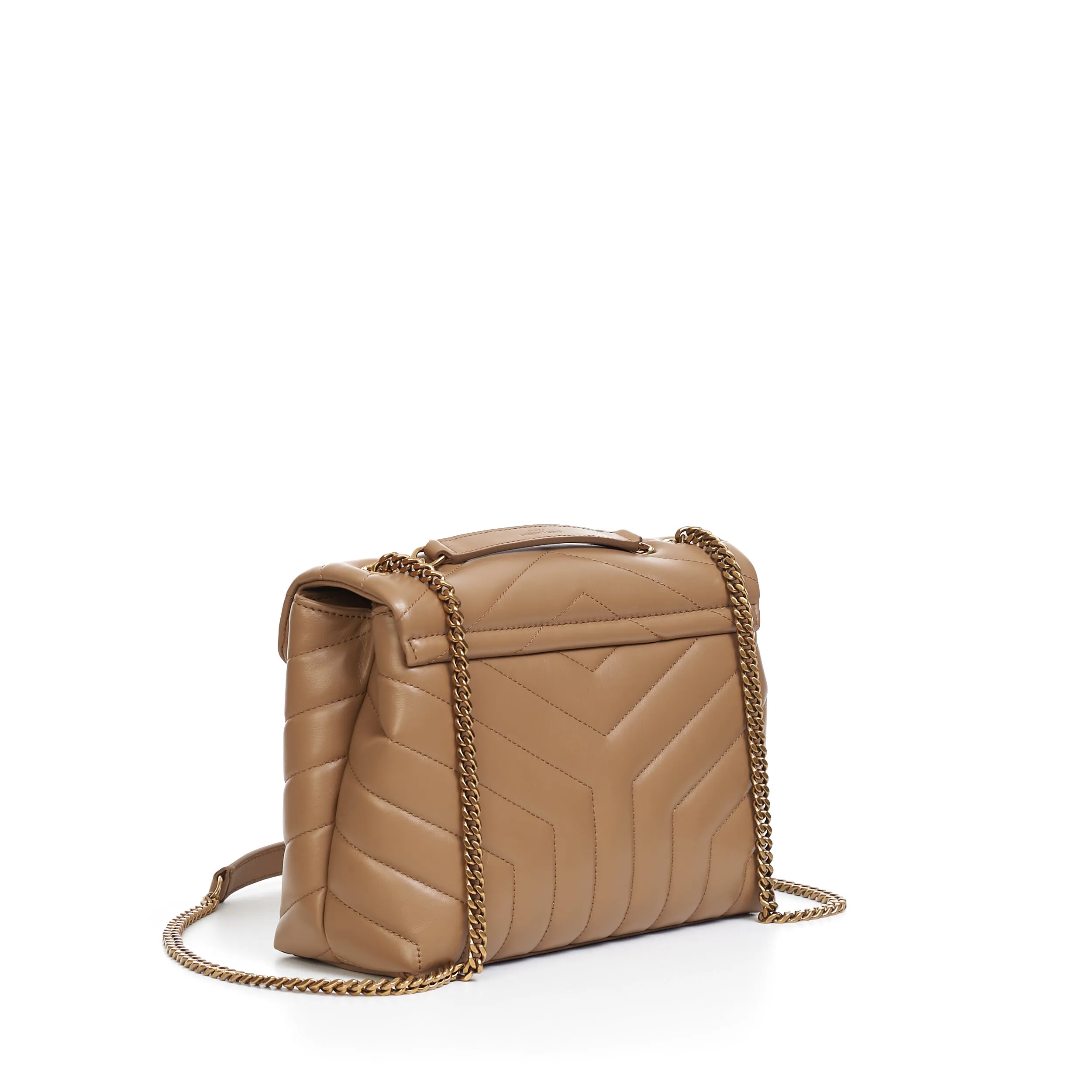 Loulou Small Chain Bag In Tan Quilted "Y" Leather