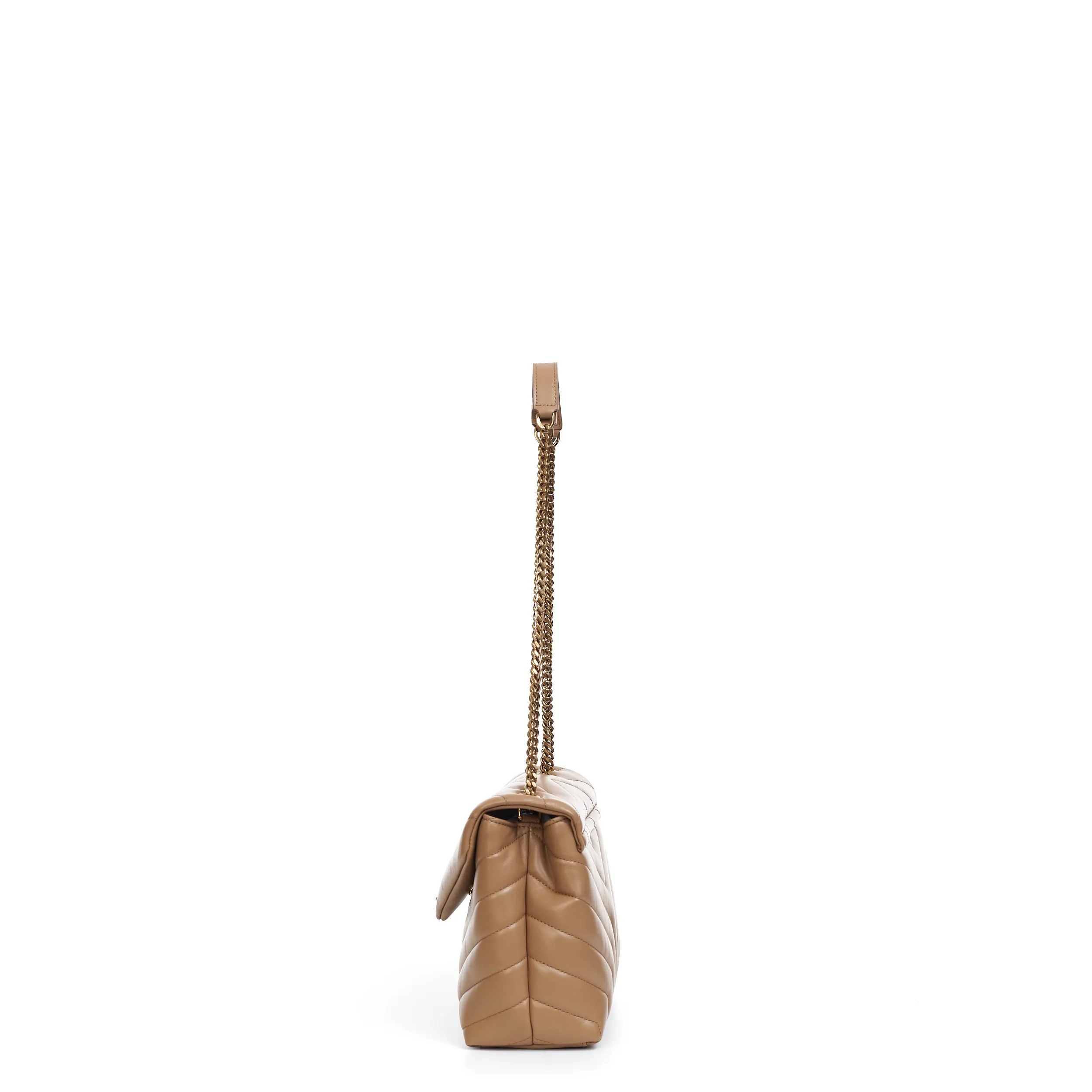 Loulou Small Chain Bag In Tan Quilted "Y" Leather