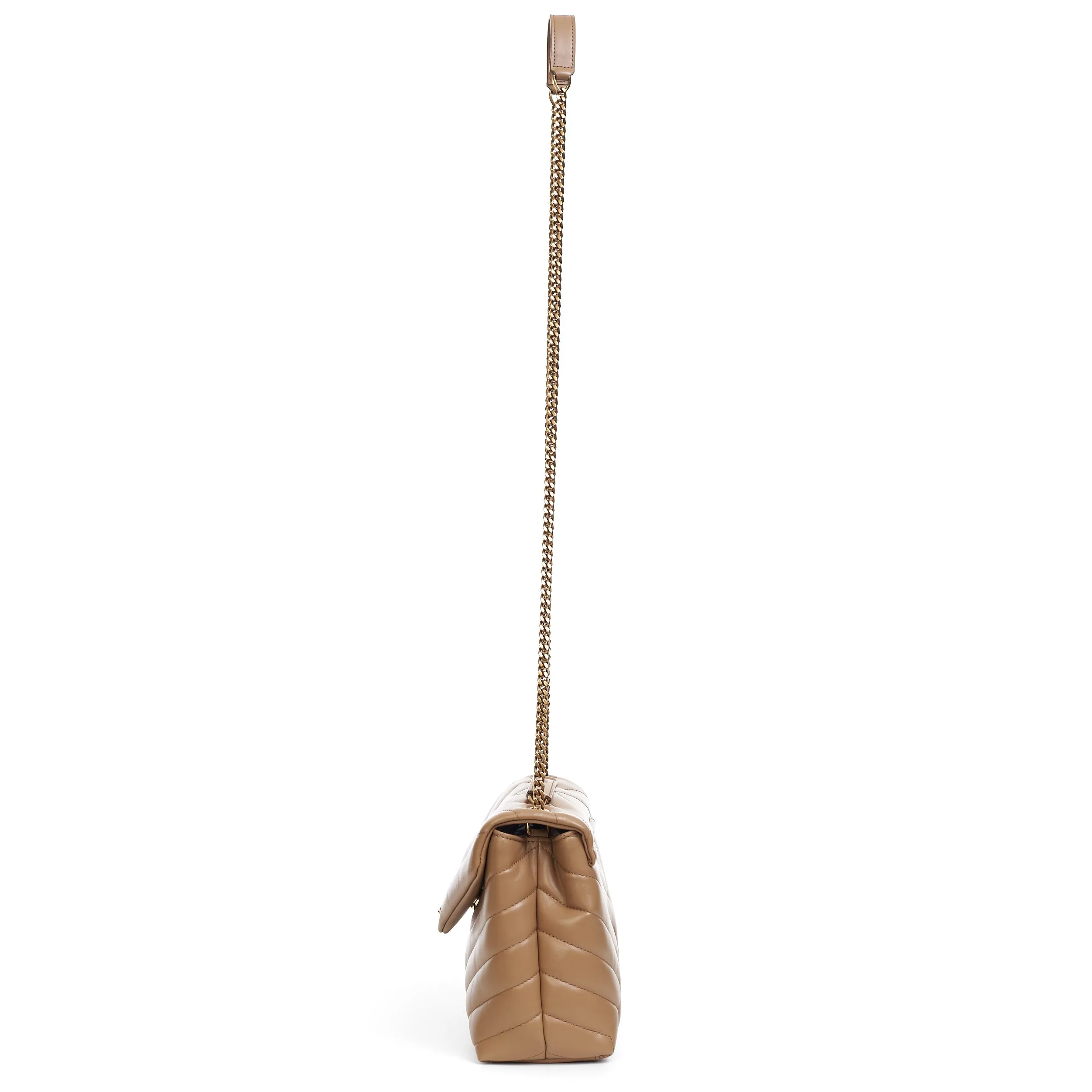 Loulou Small Chain Bag In Tan Quilted "Y" Leather