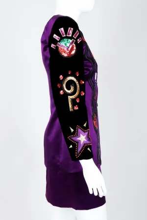 Magic Eye Satin Jacket & Skirt Set