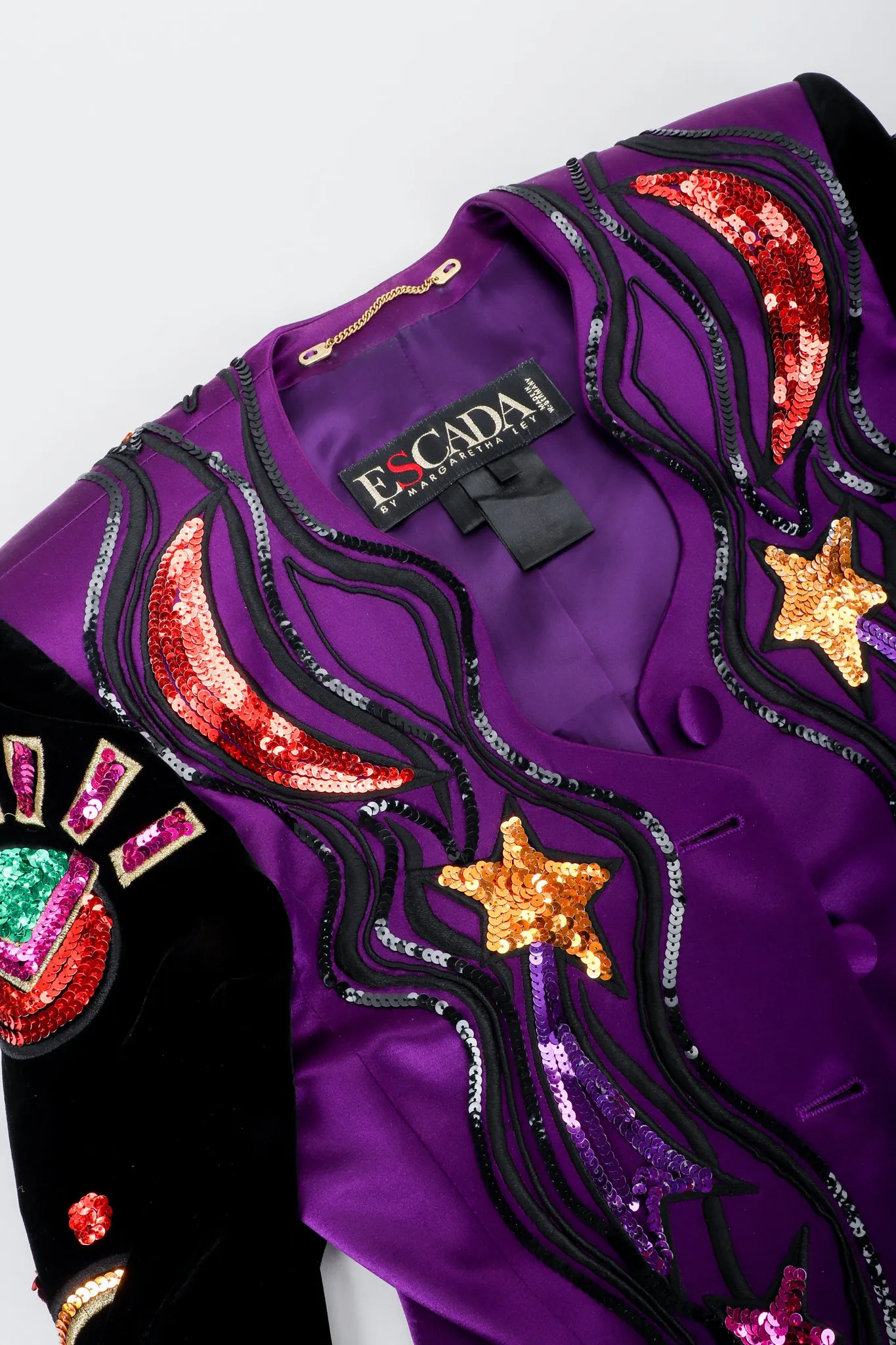 Magic Eye Satin Jacket & Skirt Set
