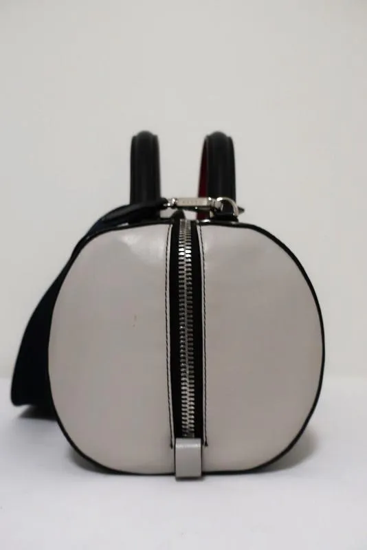 Marni Duffle Bag Black/Multicolor Striped Leather Small Crossbody Bag