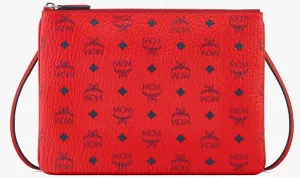 MCM Crossbody Pouch in Visetos Original-MYZAAVI02-Candy Red-Medium