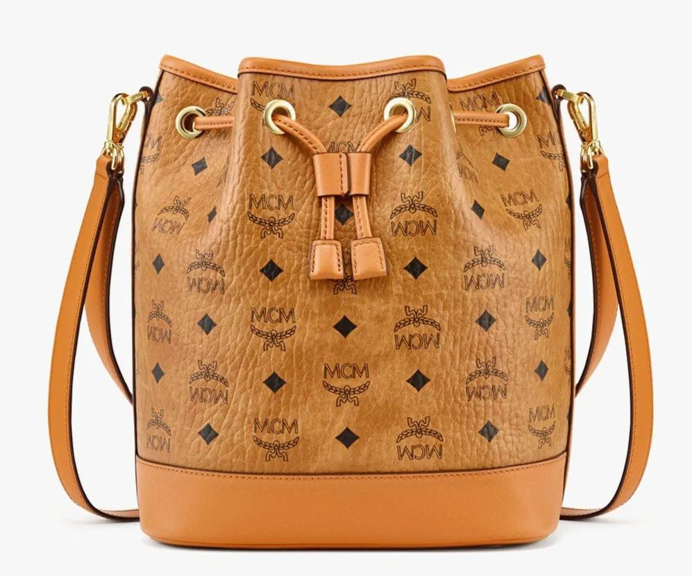 MCM Dessau Drawstring Medium-MWDCSDU02-Cognac
