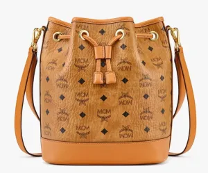 MCM Dessau Drawstring Medium-MWDCSDU02-Cognac