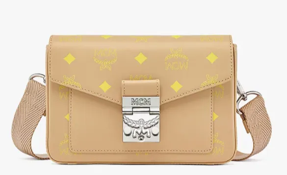MCM Millie Crossbody in Color Splash Logo Leather-MMRBASX05-Croissant I6