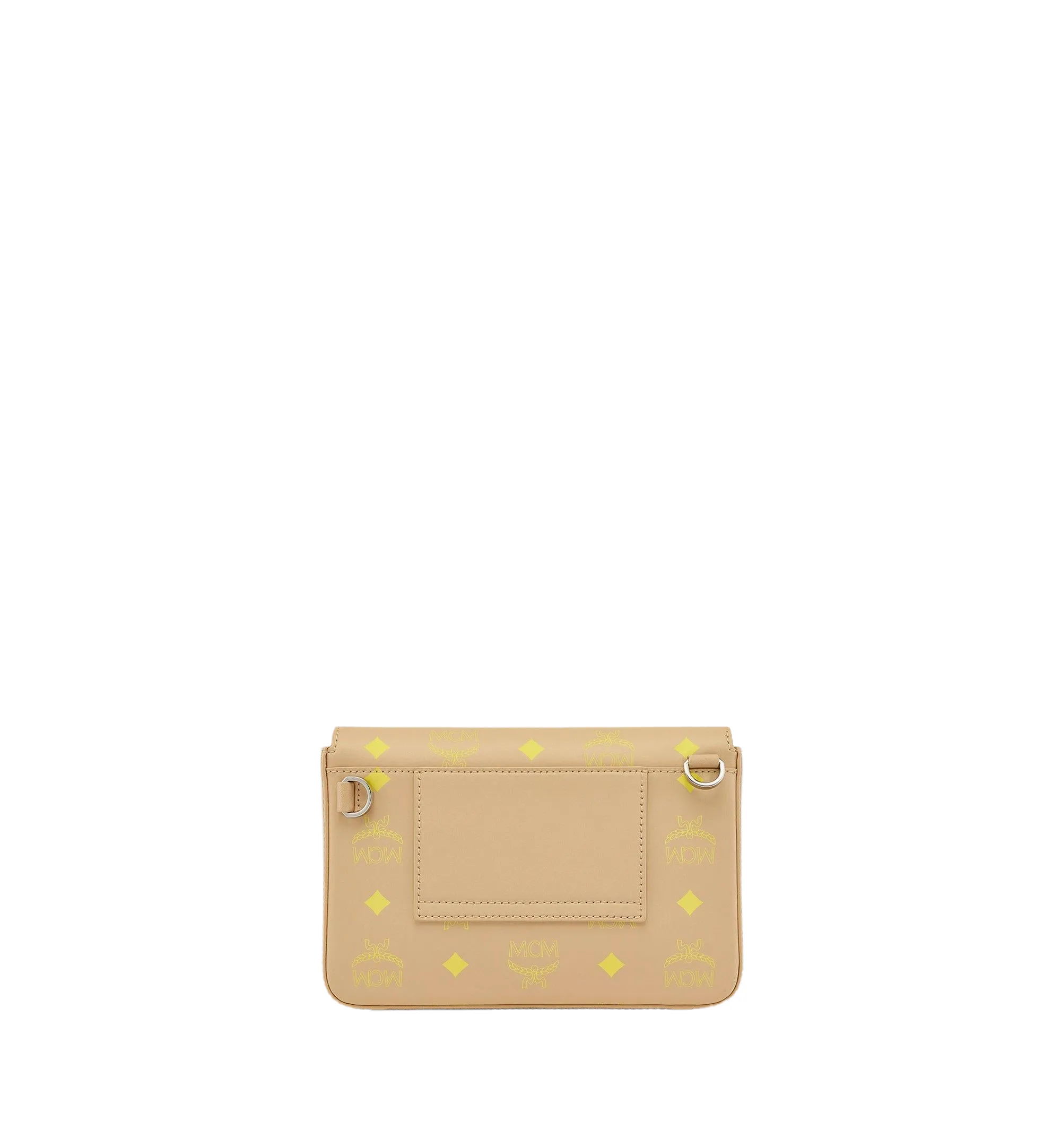 MCM MILLIE CROSSBODY SPLASH LOGO LEATHER BEIGE