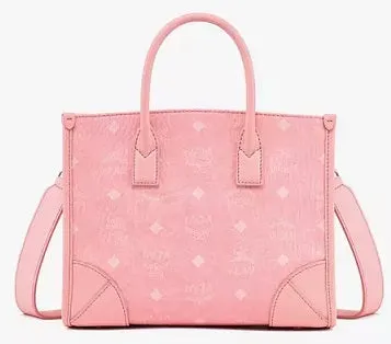 MCM Munchen Tote in Visetos-MWTCABO07-Blossom Pink-Small