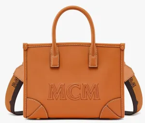 MCM Munchen Tote Mini-MWTCSSX02-Cognac
