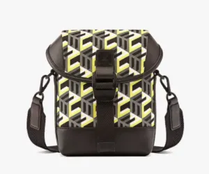 MCM N/S Crossbody Bag in Cubic Monogram Nylon-MMRCSCK01-Yellow