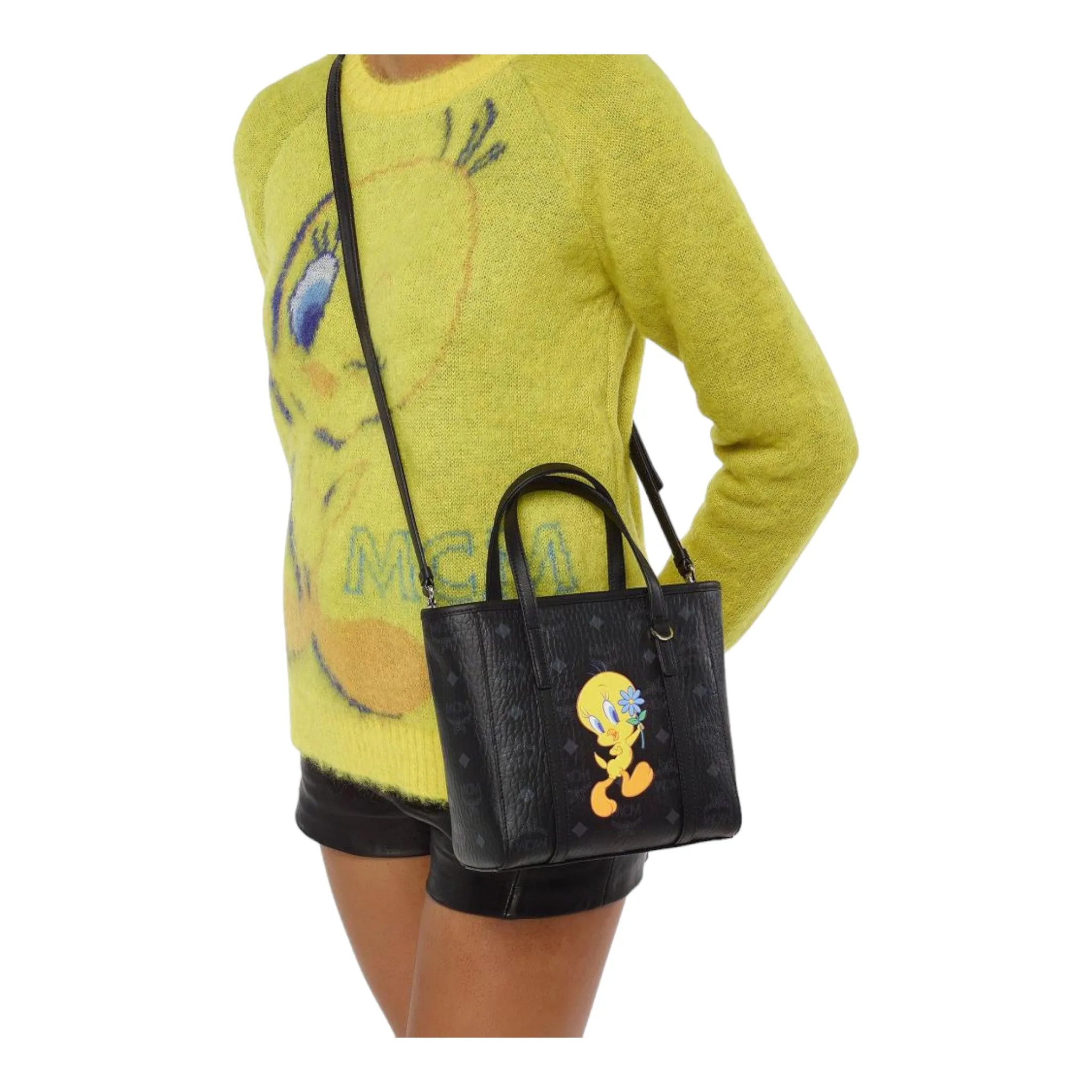 MCM x Looney Tunes Women's Aren Top-Zip Shopper in Visetos