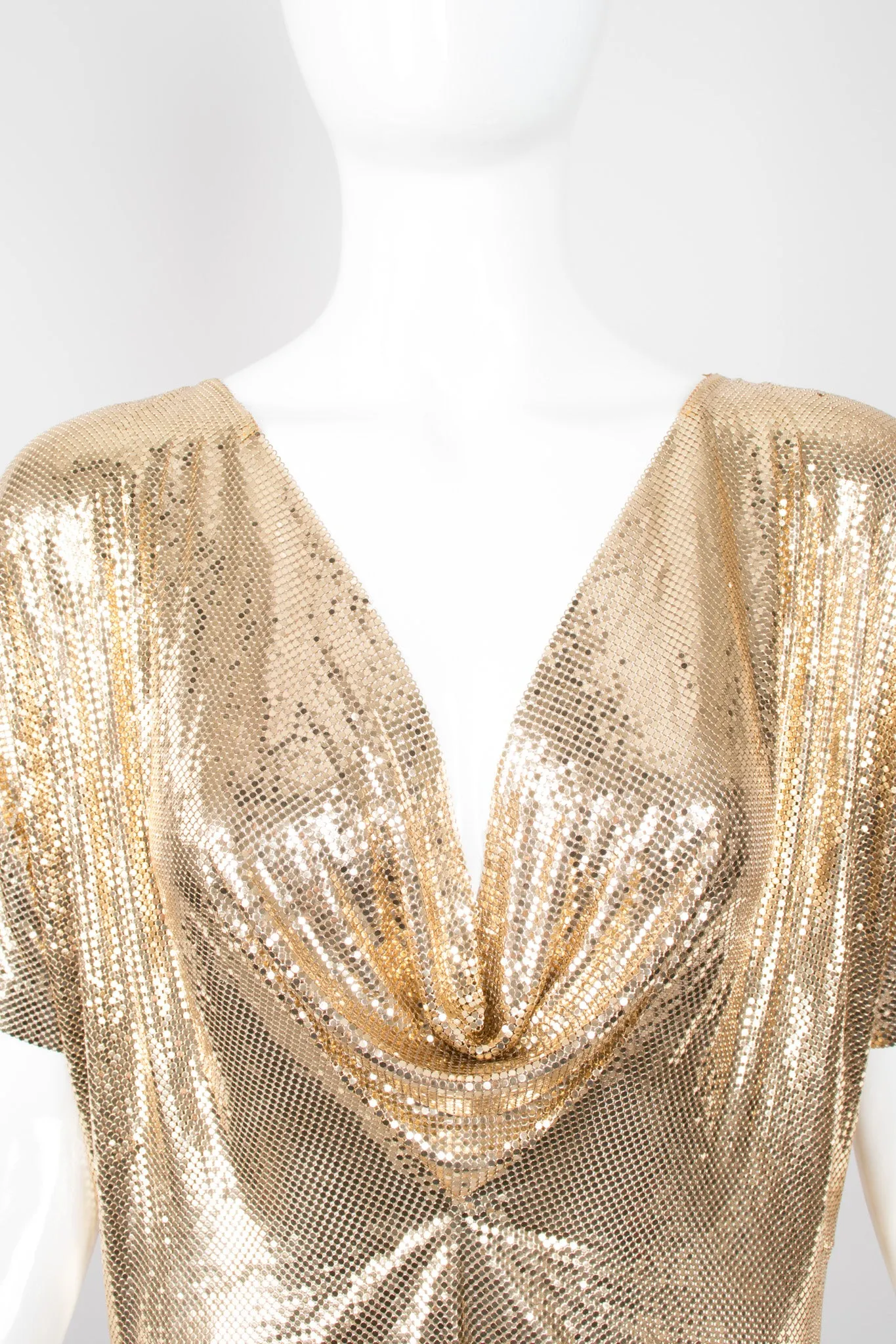 Mesh Cowlneck Top
