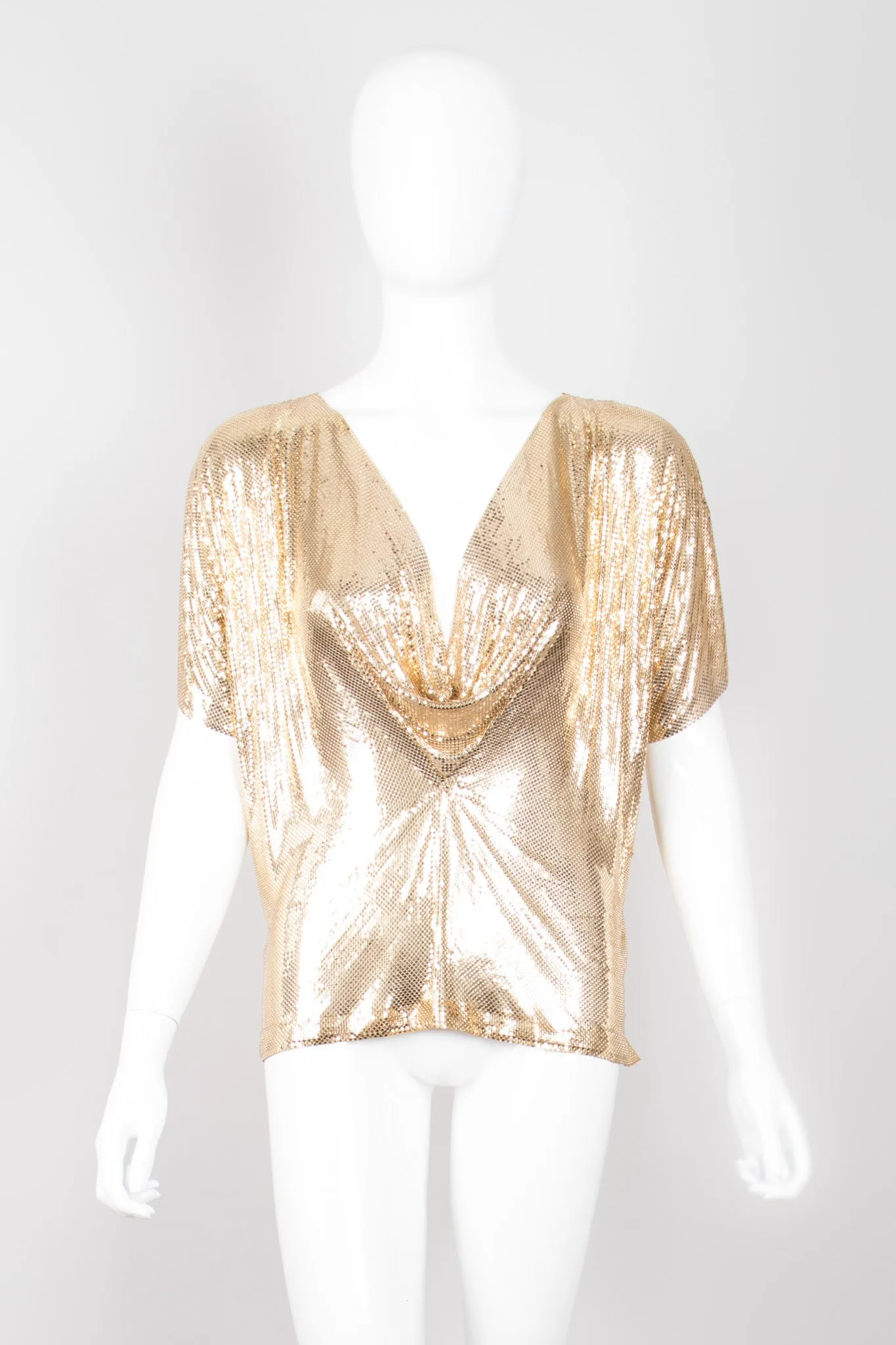 Mesh Cowlneck Top