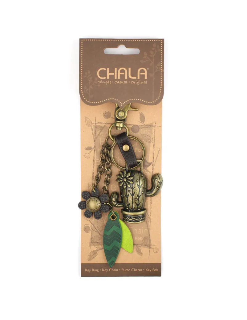 Metal Charming Keychain - Cactus