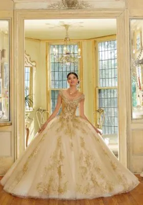 Metallic Glitter Ballgown
