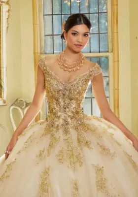 Metallic Glitter Ballgown