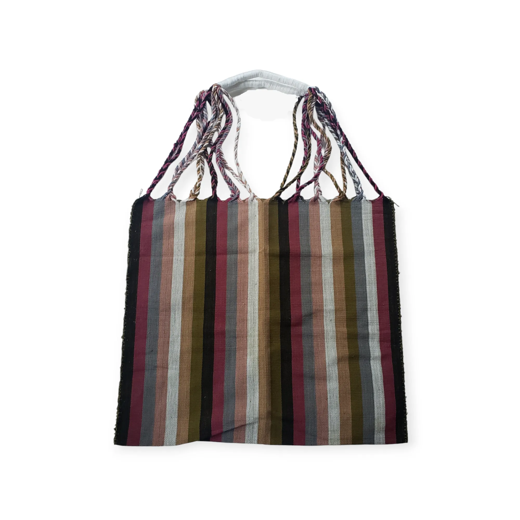 Mexican Striped Hammock Bag Woven Tote Chiapas Women's Handmade