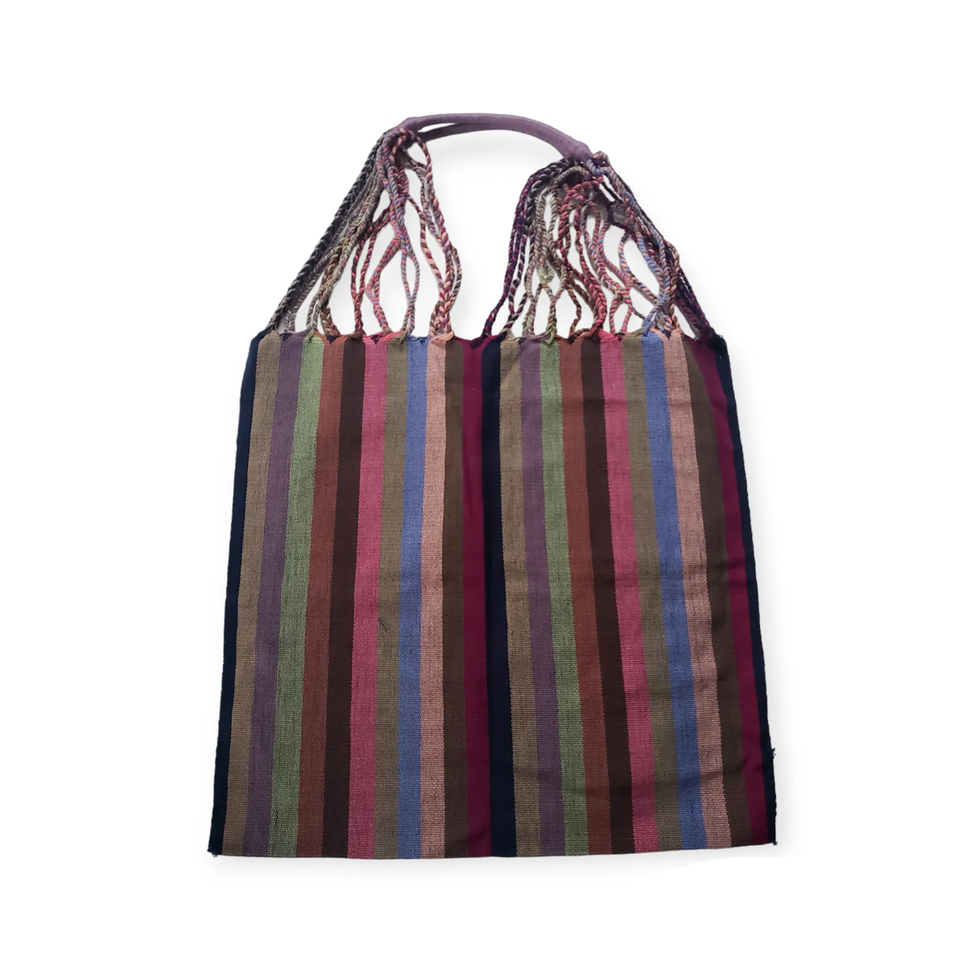 Mexican Striped Hammock Bag Woven Tote Chiapas Women's Handmade