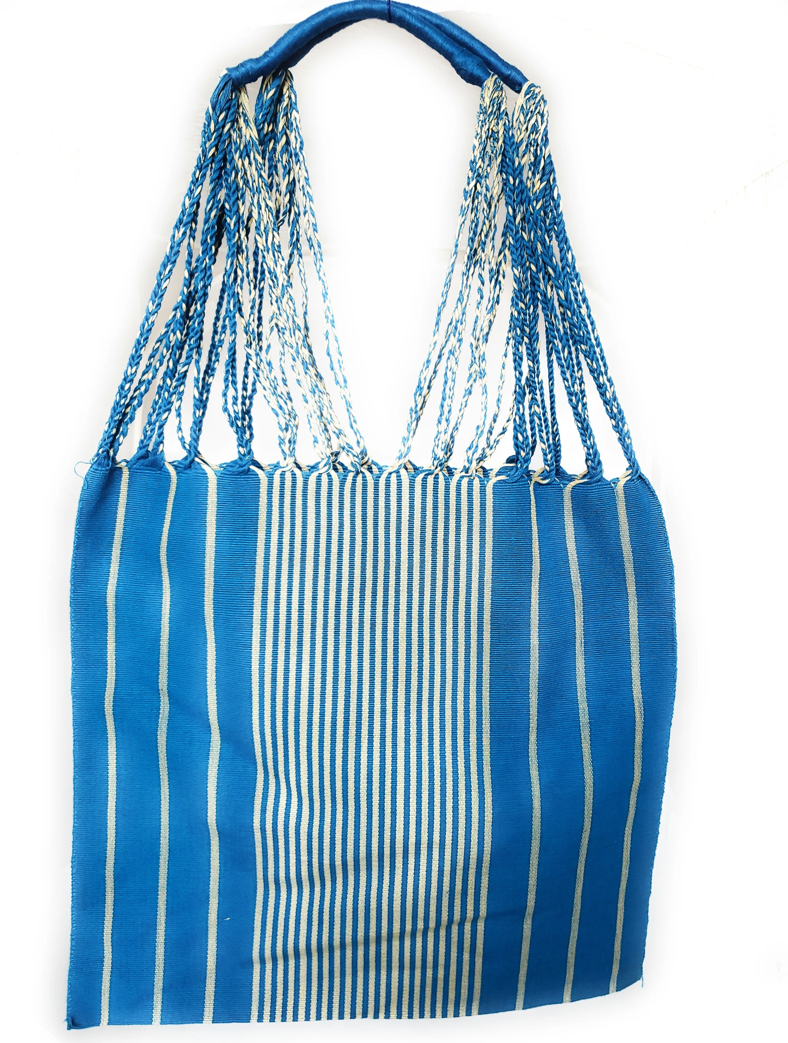 Mexican Striped Hammock Bag Woven Tote Chiapas Women's Handmade