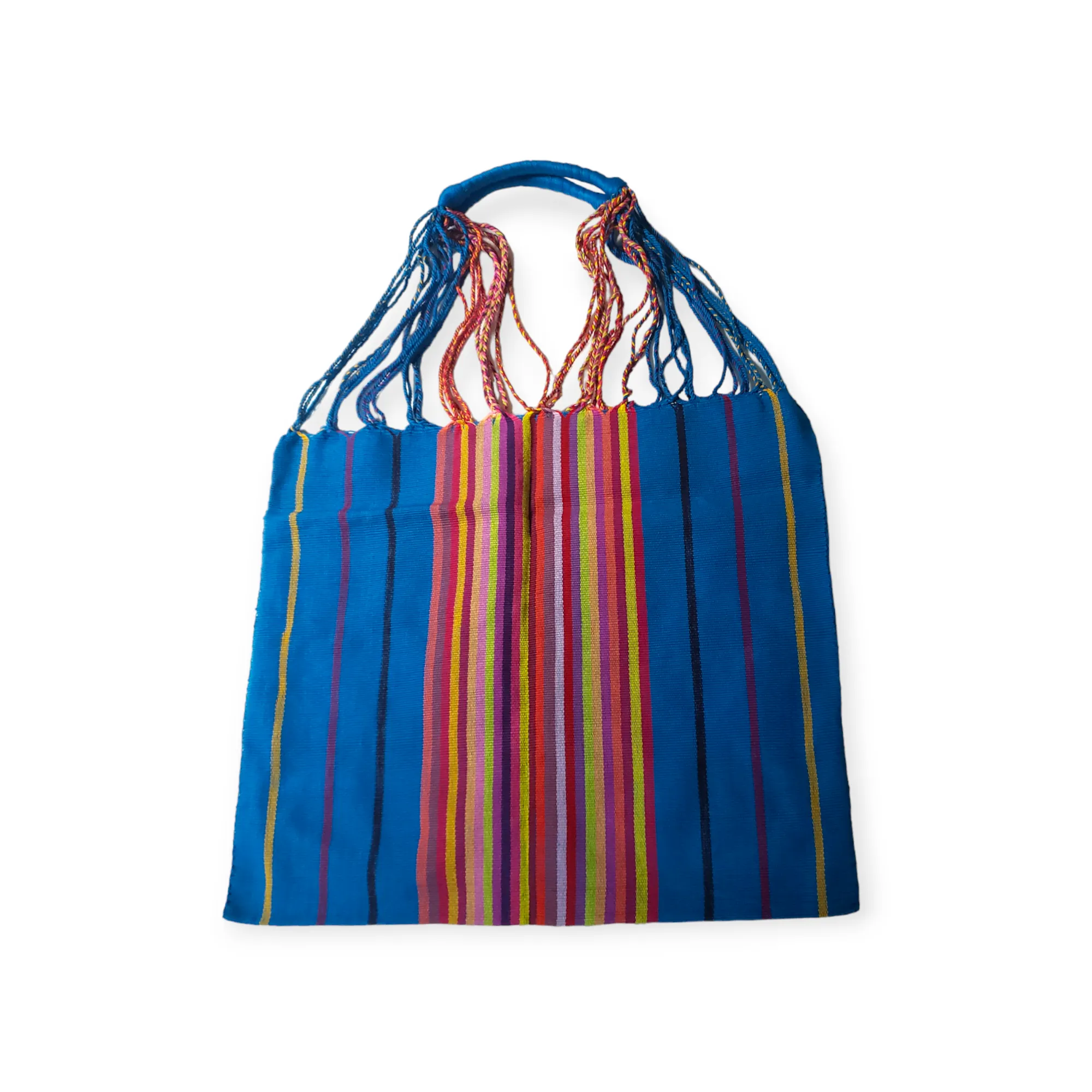 Mexican Striped Hammock Bag Woven Tote Chiapas Women's Handmade