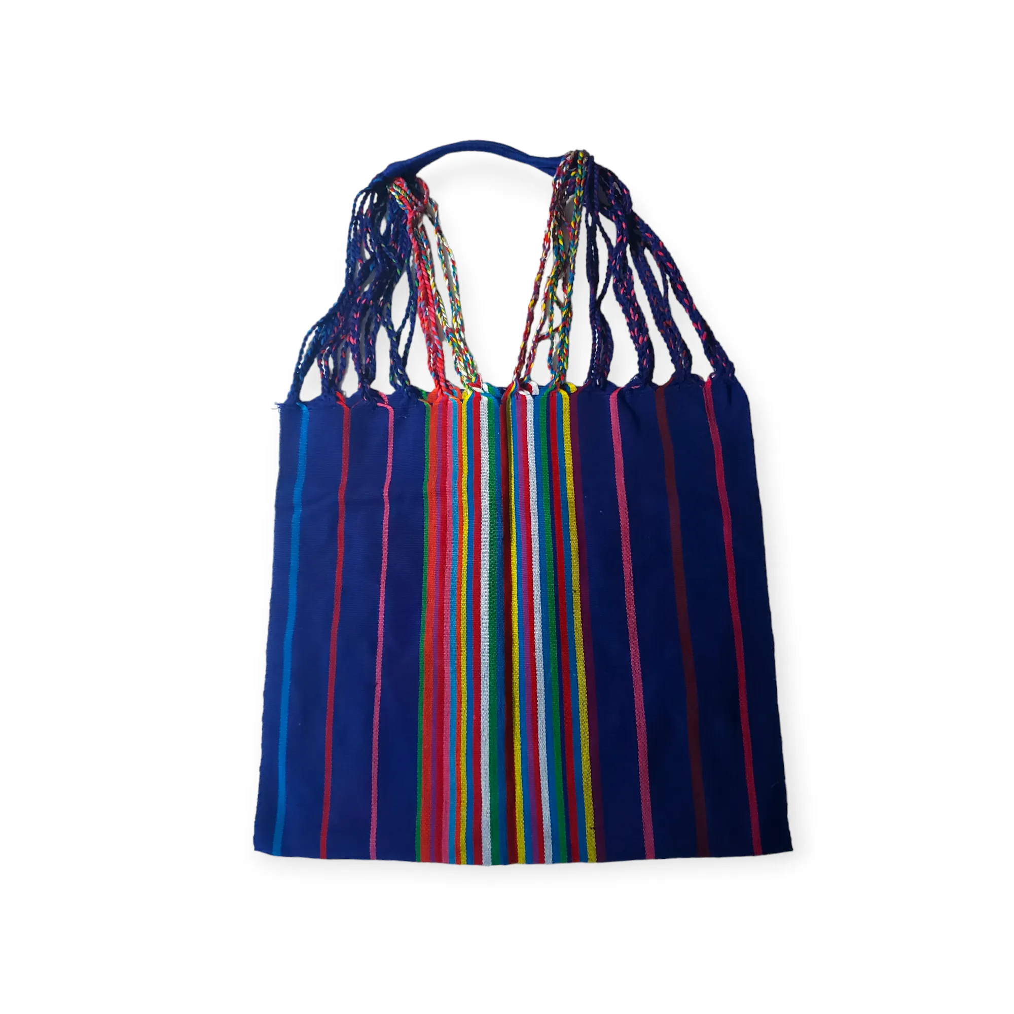 Mexican Striped Hammock Bag Woven Tote Chiapas Women's Handmade