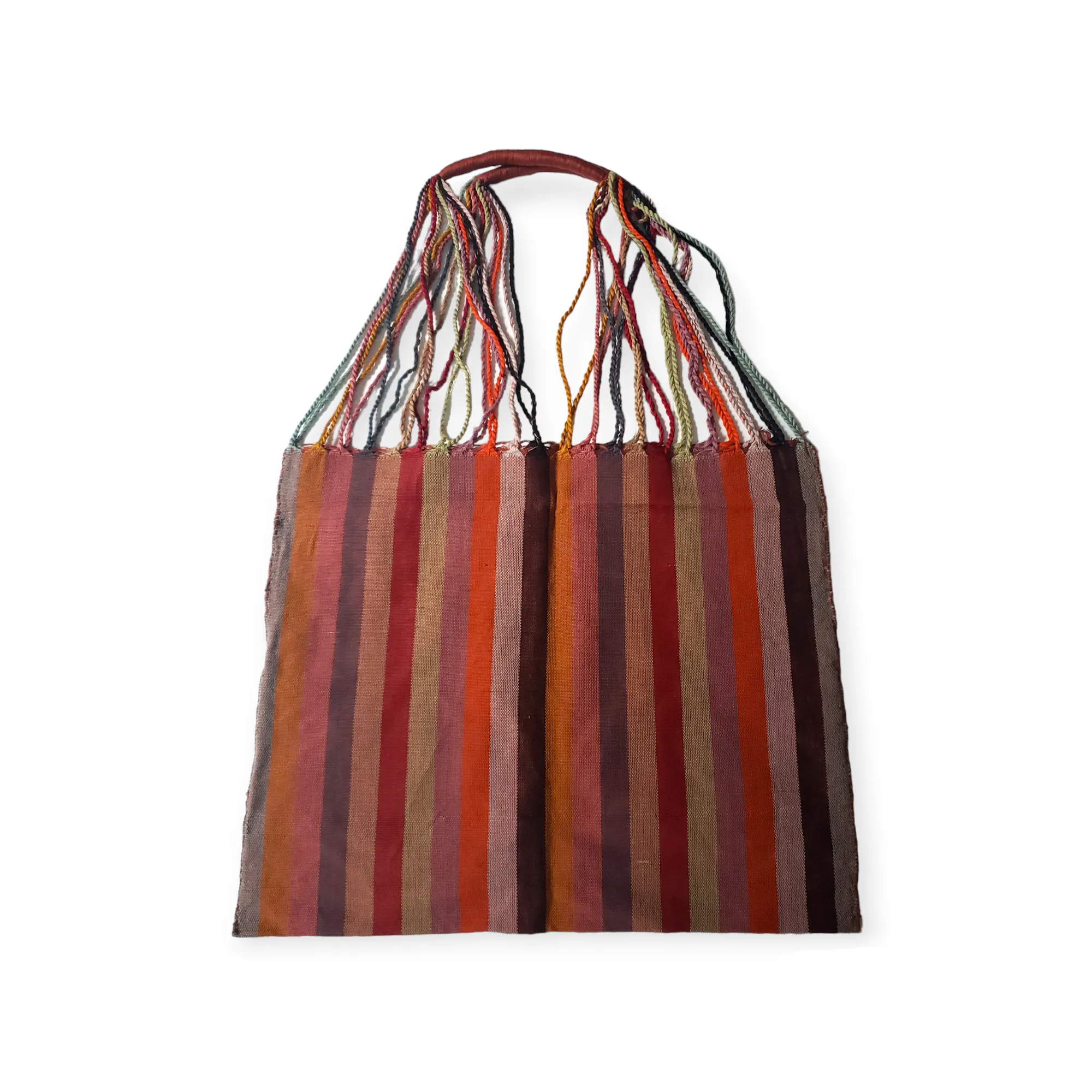 Mexican Striped Hammock Bag Woven Tote Chiapas Women's Handmade