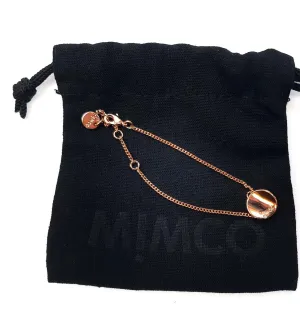 Mimco delicate bronze coloured  bracelet with diamante charm