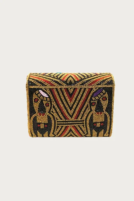 MINERVAS BEADED CROSS-BODY CLUTCH BAG