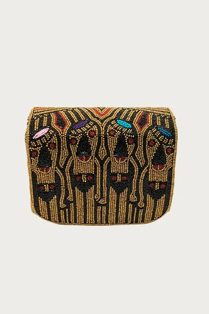 MINERVAS BEADED CROSS-BODY CLUTCH BAG