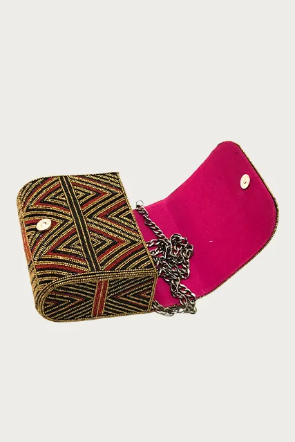 MINERVAS BEADED CROSS-BODY CLUTCH BAG