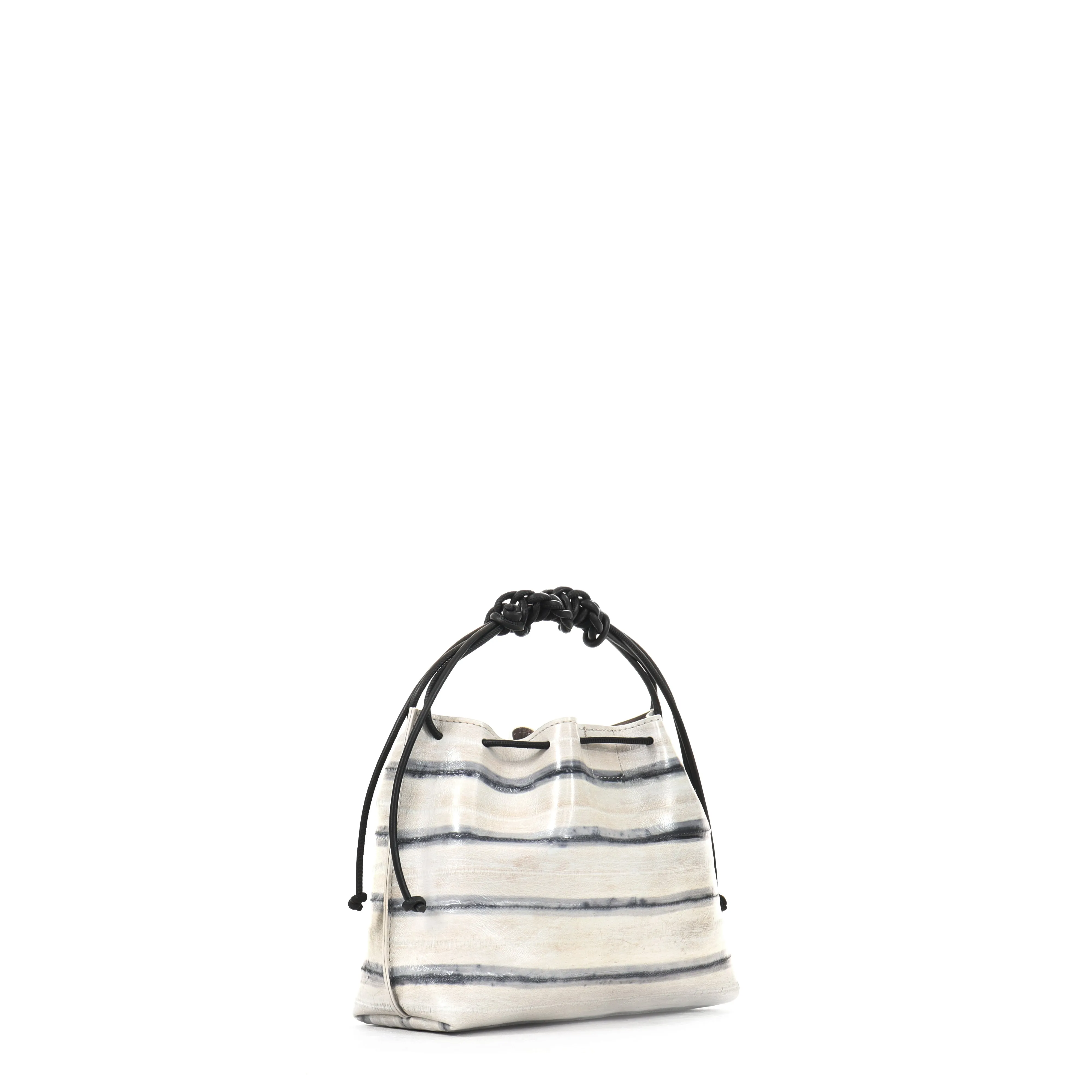 MINI DRAWSTRING BAG STRIPED EEL